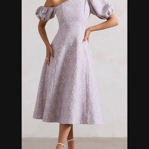 Club L London Lilac One Shoulder Dress